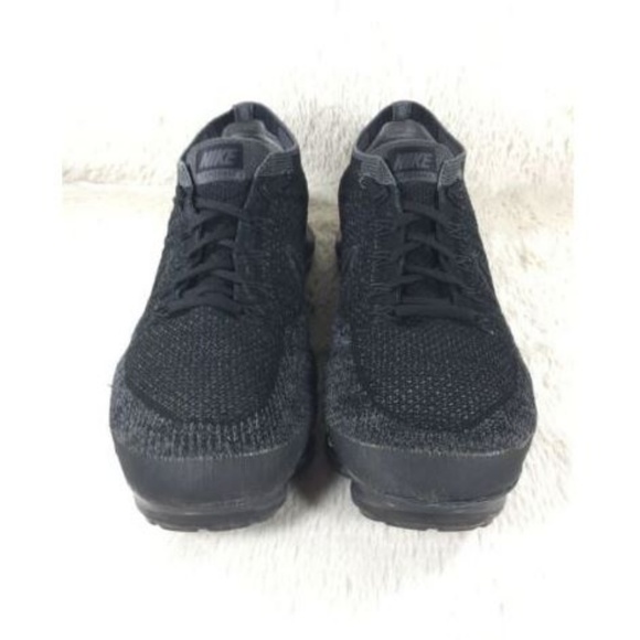 Nike Men Vapormax Flyknit Triple Black Size 10 - Picture 3 of 5